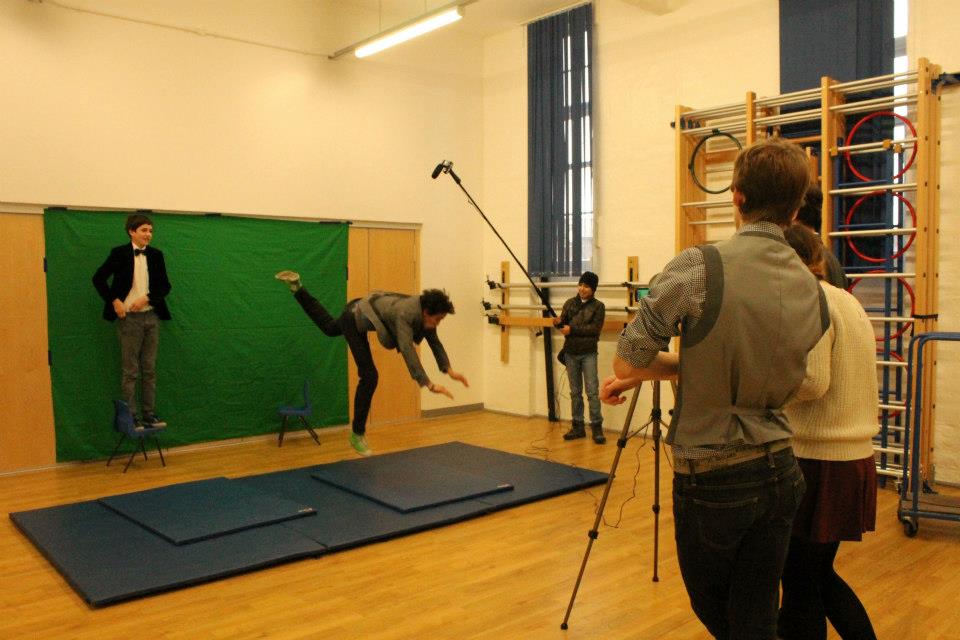 Celebrating 15 Years: Sparks Film School's Anniversary Celebrations 3 15 Years of Memories at Sparks Film School: Some of our earliest students filming an action scene in front of a green screen, c. 2011